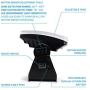 PARMIDA LED Solar Security Light, Motion Sensor Operated, Rechargeable with Solar Panel, 500LM, Dusk to Dawn Setting, Waterproof Outdoor Light, Optional Dry Battery Backup, 5000K - Single-Head, Black
