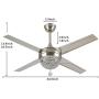 Crystal Modern Ceiling Fan-Remote Control Home Decoration Living Room Dinner Room Simple LED Mute Electric Fans Chandeliers 4 Stainless Steel Blades 44 Inch Crystal Modern Ceiling Fan-Remote Control Home Decoration Living Room Dinner Room Simple LED Mute Electric Fans Chandeliers 4 Stainless Steel Blades 44 Inch