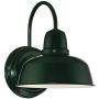 Urban Barn Rustic Farmhouse Outdoor Wall Light Fixture Green Steel Gooseneck Arm 11 1/4'' for Exterior House Porch Patio - John Timberland