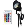 Color Changing LED Landscape Lights with RF Remote 10W RGB Waterproof Outdoor Tree Garden Holiday Lighting with US Plug