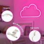 Ifreelife Cloud Neon Signs Neon Lights LED Night Light Wall Decor Lights USB Charging/Battery Operated Decorative Lights for Home, Bedroom, Bar, Christmas/Wedding/Birthday Party