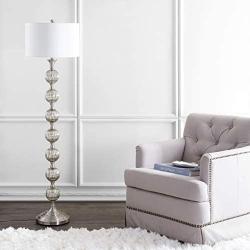 JONATHAN Y JYL1019A Oslo 60.5'' Glass/Metal LED Floor Lamp Contemporary,Transitional for Bedrooms, Living Room, Office, Reading, 60.5 inches, Mercury Silver