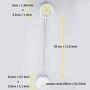Lysed LED Wall Lamp 5W Reading Light,Book Light for Reading in Bed,Warm White Bedroom Bedside Lamp Wall Light,Vanity Lights with Switch and Plug in Cord,720°Adjustable Angle（Easy to Install）