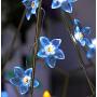 Joyathome Flower String Lights, 19 Ft 40 LED Weatherproof USB Operated Flower Cool White Fairy Lights with Upgraded Remote Timer for Holiday Weddings Bedrooms Party Decorations (Blue)