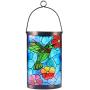 Hanging Solar Lantern Outdoor Decorative Waterproof LED Solar Hummingbird Lights Tabletop Lamp for Outdoor Patio Garden