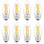 Dimmable B11 LED Candle Bulbs 40 Watt Equivalent, AIELIT 4W E26 Base Candelabra Light Bulbs, Antique Clear Chandelier Edison Bulb for Household Decor, 400 lumens Warm White 2700K, 8 Pcs