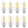 Dimmable B11 LED Candle Bulbs 40 Watt Equivalent, AIELIT 4W E26 Base Candelabra Light Bulbs, Antique Clear Chandelier Edison Bulb for Household Decor, 400 lumens Warm White 2700K, 8 Pcs