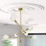 Sputnik Chandelier 6- Light Pendant Lighting Fixture Fixture for Dining Room Brass Ceiling Light Fixture for Bedroom Hallway Kitchen Living Room