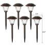 Solpex Solar Pathway Lights 6 Pack, Solar Path Lights Outdoor Warm White, Waterproof Glass Metal Automatic Solar Landscape Lights for Path, Garden, Yard and Walkway
