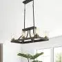 Emliviar 6-Light Vintage Island Pendant Light, Rustic Dining Room Chandelier in Oil Rubbed Bronze Finish, YCE1901-6 ORB+BG