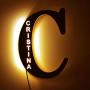 Personalized Decor Led Night Light Marquee Letter Lights Custom Wooden Engraved Name Wall Light for Bedroom Christmas Wedding - Best Gift for Family Lovers Friends