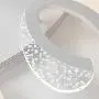 LITFAD Nordic Style Ultra Thin Semi Flushmount Ceiling Light Fixture Chandelier 6 Lights 48W Modern Acrylic LED Ceiling Lamp with White Metal Canopy for Living Room Bedroom Restaurant - White Light