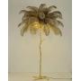 XIHOME Modern Luxury Real Ostrich Feather Gold Floor Lamp Resin Nordic Standing Lamp Villa Repot Hotel Decor Lighting Romantic Princess Bedroom Bedside Floor Lamp Brown 160cm