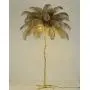 XIHOME Modern Luxury Real Ostrich Feather Gold Floor Lamp Resin Nordic Standing Lamp Villa Repot Hotel Decor Lighting Romantic Princess Bedroom Bedside Floor Lamp Brown 160cm