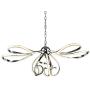 Modern Led Chandelier, VICNIE 50W Dimmable LED Pendant Lighting Fixtures, 3000K Warm White, Adjustable Hanging Cord