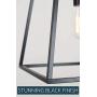 Kira Home Boston 16'' 1-Light Modern Farmhouse Lantern Pendant Light, Adjustable Industrial Hall Chandelier, Black Finish for Dining Room, Kitchen Island and Foyer