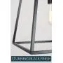 Kira Home Boston 16'' 1-Light Modern Farmhouse Lantern Pendant Light, Adjustable Industrial Hall Chandelier, Black Finish for Dining Room, Kitchen Island and Foyer