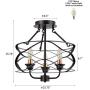 Liylan Vintage Semi-Flush Mount Ceiling Lighting Fixtures Farmhouse Close to Ceiling 3-Lights Industrial Black for Kitchen Dinning Living Room Liylan Vintage Semi-Flush Mount Ceiling Lighting Fixtures Farmhouse Close to Ceiling 3-Lights Industrial Black for Kitchen Dinning Living Room