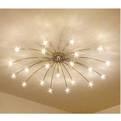 LED Modern Flush Mount Ceiling Lamp Starry Design Pendant Lamps Livingroom Fixture Chic Gypsophila Design Dimmable Iron Bedroom Romantic Decor Chandeliers Light Energy Star Hallway Kitchen Foyer Light