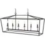 JONATHAN Y JYL7439A Pagoda Lantern Dimmable Adjustable Metal LED Pendant, Classic, Traditional for Dining, Living Room, Kitchen, 49'' 6-Bulb, Oil Rubbed Bronze