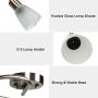 Tangkula 3-Light Ceiling Light, Flush Mount Ceiling Lamp, Adjustable Spotlight Spiral Ceiling Fixture for Kitchen, Hallway, Living Room & Bedroom (Nickel)