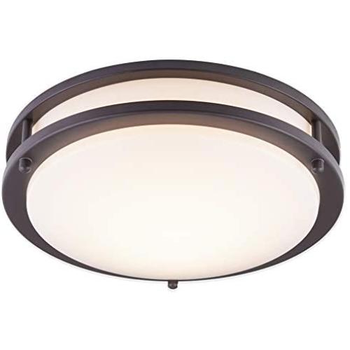 NEOUS LED Flush Mount Light, 12inch 15W 1050lm 3000K Dimmable Ceiling Light Fixture, Warm White Oil Rubbed Bronze Ceiling Light for Living Room, Bedroom, Kitchen, Bathroom, Hallway, Stairwell