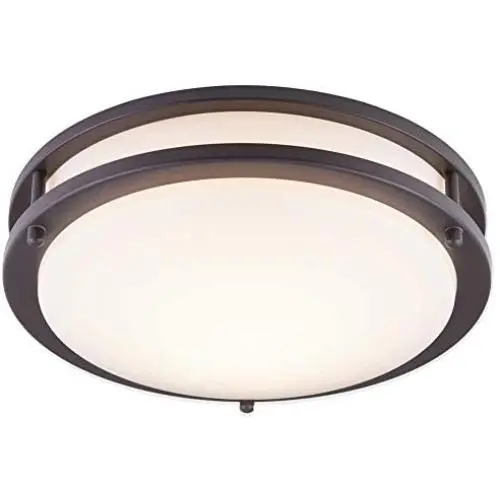 NEOUS LED Flush Mount Light, 12inch 15W 1050lm 3000K Dimmable Ceiling Light Fixture, Warm White Oil Rubbed Bronze Ceiling Light for Living Room, Bedroom, Kitchen, Bathroom, Hallway, Stairwell