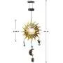 Garden Solar Lights, Waterproof Sun Solar Panel Outdoor Decoration LED Lights with Windbells Yard Decor Hanging Glass Globe LED Lights for Pathway, Patio, Backyard, Lawn and Porch