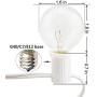 Monkeydg 25FT String Lights, G40 Outdoor String Lights Edison Light Bulbs Clear Globe String Lights with 27 Clear Bulbs for Indoor/Outdoor Commercial Decoration-White Wire