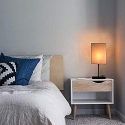 USB Bedside Table Lamp with 4 USB Charging Ports, Bronze Nightstand Lamp, Thicken Stable Base, Convenient Pull Chain for Bedroom Living Room (Bronze)
