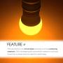 LOHAS Bug Light Bulb Yellow LED Bulbs, Outdoor Porch Lights, Amber Bedroom Night Light Bulb A15 Bugs LED Bulbs, 40W Equivalent E26 Edison Bulb(5W), Warm LEDs Hallway Lighting Decorative Lamps(4 Pack)