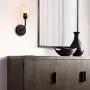 Pathson 1-Light Bathroom Vanity Light, Vintage Wall Sconce Lighting Fixture with Clear Glass Shade and Metal Base, Industrial Wall Mount Lamp for Bathroom Mirror Bedroom Hallway Kitchen