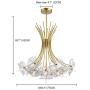 NOXARTE Modern Crystal Chandelier Dandelion Gold Firework Pendant Light for Dining Room Bedroom Hallway 19 Lights