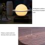 Unique 3D Magnetic Levitation Moon Football Lamp Saturn Night Light Rotating Led Magnetic Floating Saturn Lamp Living Room Bedroom Home Decoration-Hexagonal_Oak_Base_Saturn