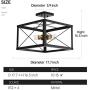 KDG Flush Mount Ceiling Light Fixture Semi Industrial Black 4 Lighting Fixtures for Hallway Entryway Passway Dining Room Bedroom Balcony Living Room KDG Flush Mount Ceiling Light Fixture Semi Industrial Black 4 Lighting Fixtures for Hallway Entryway Passway Dining Room Bedroom Balcony Living Room