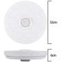 IYUNXI Starlight LED Ceiling Light with Bluetooth Speaker,36W 12 Inches Dimmable Color Temperature Changing Remote Control 110V Music Bluetooth Ceiling Light Fixture with Note Pattern for Bedroom