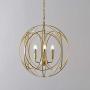 Lovedima Modern Chic Gold Sphere 3 Lights/4 Lights Iron Orb Chain Suspended Chandelier Pendant Light (4-Light) Lovedima Modern Chic Gold Sphere 3 Lights/4 Lights Iron Orb Chain Suspended Chandelier Pendant Light (4-Light)