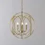 Lovedima Modern Chic Gold Sphere 3 Lights/4 Lights Iron Orb Chain Suspended Chandelier Pendant Light (4-Light)