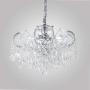 Fashionou K9 Crystal Raindrop Chandelier, Classic Crystal Pendant Lighting for Dining Rooms Living Room(Bulb Not Included)