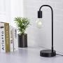 Keymit Modern Table Lamp, 3 Way Globe Dimmable Edison Industrial Lamps, Perfect Bedside Lamp for Living Room Nightstand Desk, G80 8W 2200K LED Filament Exposed Bulb Included