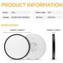 TALOYA LED Ceiling Light Office Black,3 Color Temperatures in One(3000k/4000k/6000k),15.8 Inch Thin Flat Modern Flush Mount LED Light Fixture for Living Room,24w Round