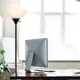 Brightech Sky Dome - Very Bright LED Torchiere Floor Lamp for Living Rooms & Offices– Dimmable Modern Standing Lamp – Tall Pole Light for Bedrooms – LED Bulb Included - Jet Black