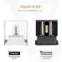 OOWOLF Sconce Set of 2 LED Wall Lamp, 3000K Warm White Up and Down Outdoor Indoor, Waterproof IP65 Aluminum LED Wall Lighting, Replaceable G9 LED Bulb, 100V-240V for Bathroom, Hallway, Patio White