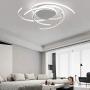 TFCFL 21'' Modern LED Ceiling Light with Remote Control Chic Design Flush Mount Pendant Lamp Dimmable 3 Colors Acrylic Minimalist Chandelier Living Room Dining Room Kitchen Office Bedroom (White)