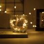 4 PACK LED Light String Battery Powered,50 LEDs on 16.5ft Copper Wire with 8 Modes Remote Control and Timer, Outdoor Christmas Fairy Lights for Bedroom Wedding Party Decor(Warm White)