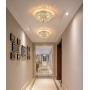 Amabao Lighting, 3-Light Chrome Finish Crystal LED Flush Mount Light Fixture, Ceiling Light Fixture for Bedroom, Living Room, Dining Room, Hallway, E12, 4WX 3 LED Bulbs Not Included