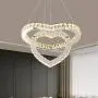 110V Modern Crystal Heart-Shaped Lighting Chandelier LED Ceiling Light Dining Room Bedroom Chandelier Decoration