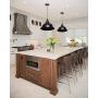 Pendant Lights, Lika Industrial Barn Ceiling Light Fixtures Black Hanging Pendant Lighting for Kitchen Island, Dining Room, Foyer (Black and Hemispheres(One Pack))