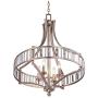 Antique Soft Silver Chandelier 24'' Wide Crystal Glass 4-Light Fixture for Dining Room House Foyer Kitchen Island Entryway Bedroom Living Room - Vienna Full Spectrum