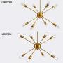 Mid Century Modern Sputnik Chandeliers 8 Light Gold Bronze Industrial Ceiling Light Fixture Electroplated Pendant Lighting for Dining Room Kitchen Island Living Room Bedroom Coffee Shop